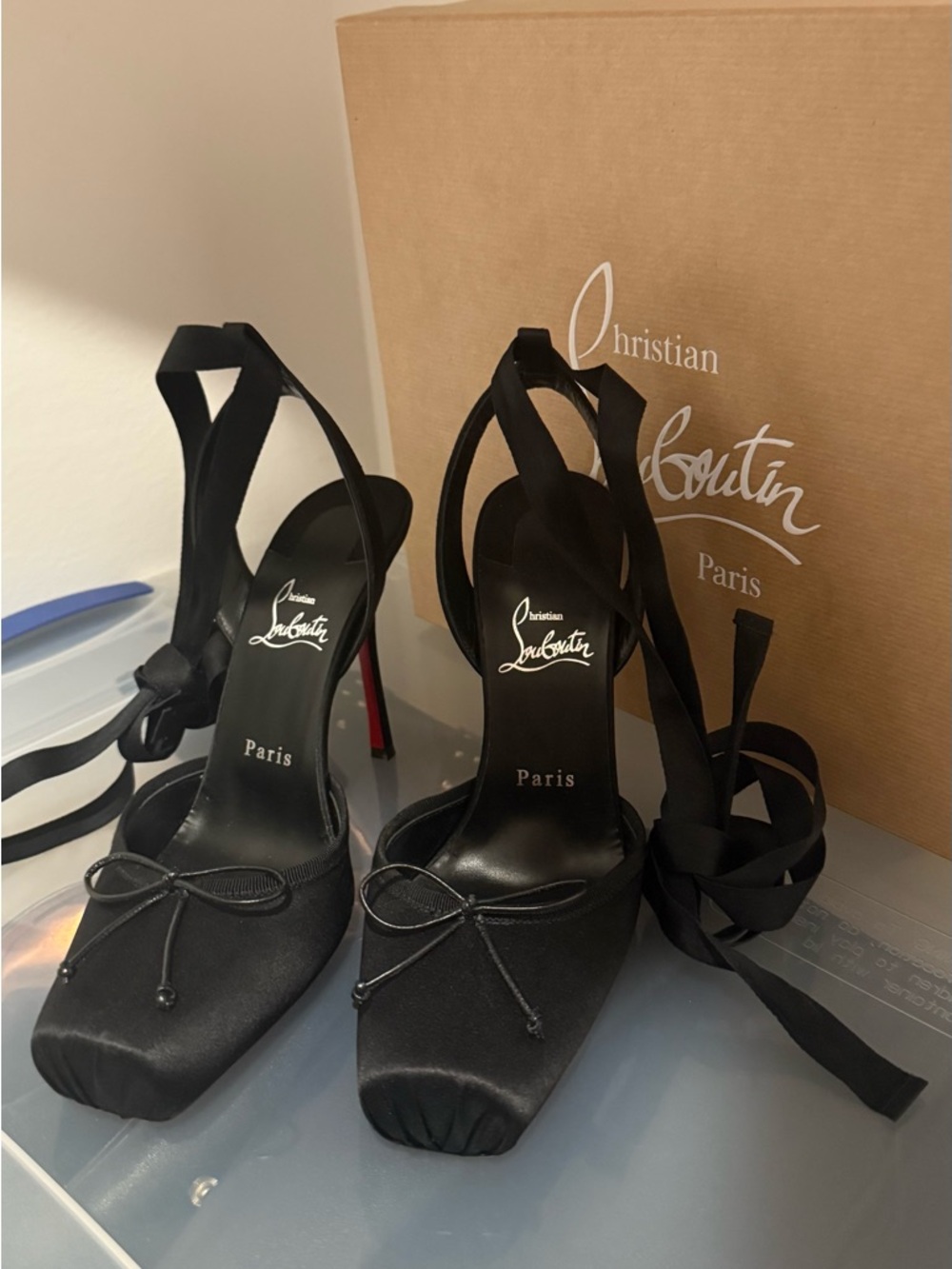 100% Authentic Christian Louboutin SIZE 40 Cassia ballerina lace up heels - Picture 3 of 4